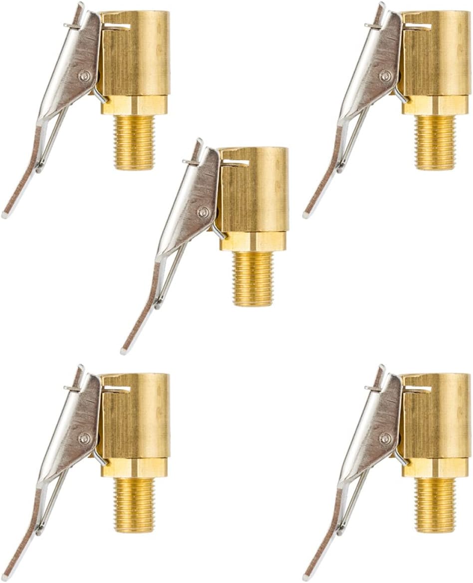 5pcs Brass Material Open End Air Chuck Thread Nozzle Tire Air Chuck Car Pump Accessories