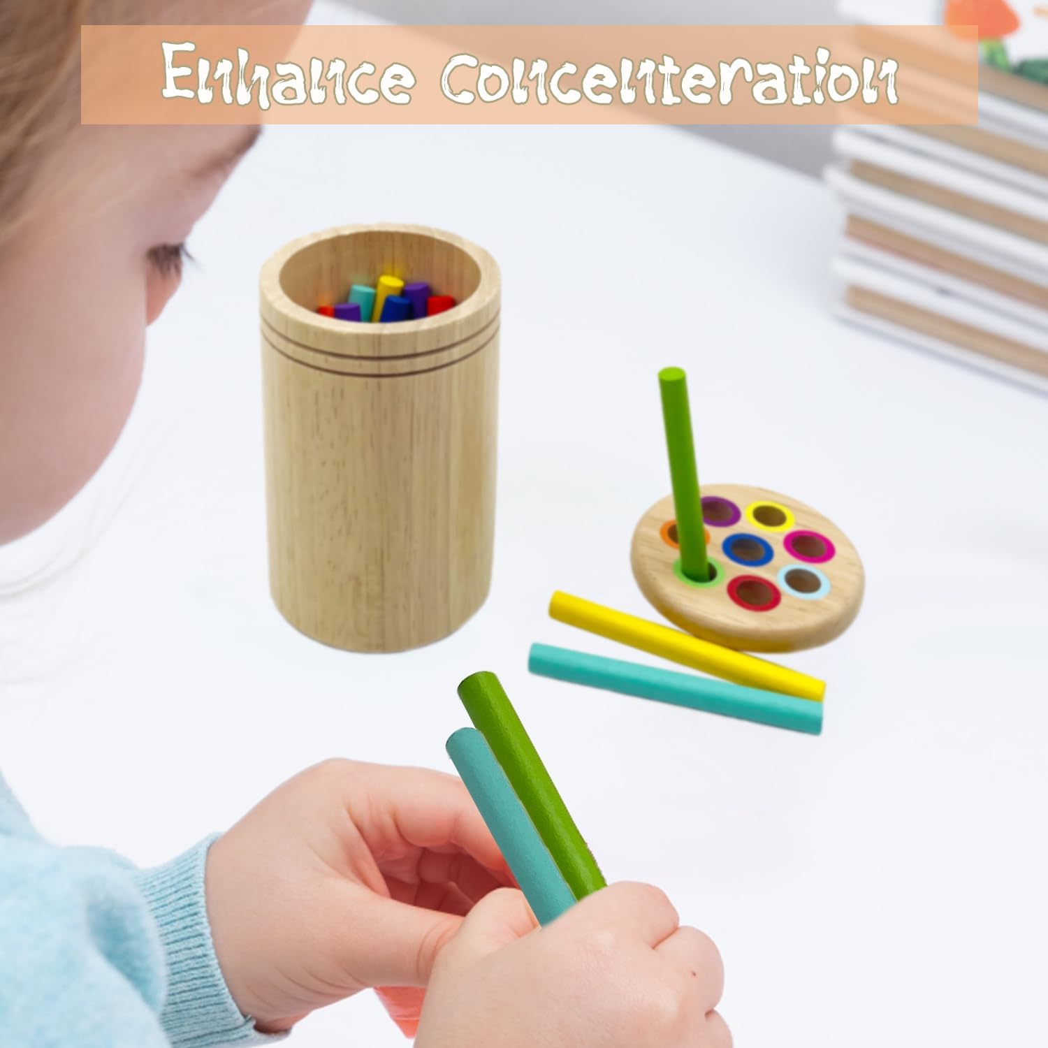 Wooden Montessori Sticks Toys for Kids image 4