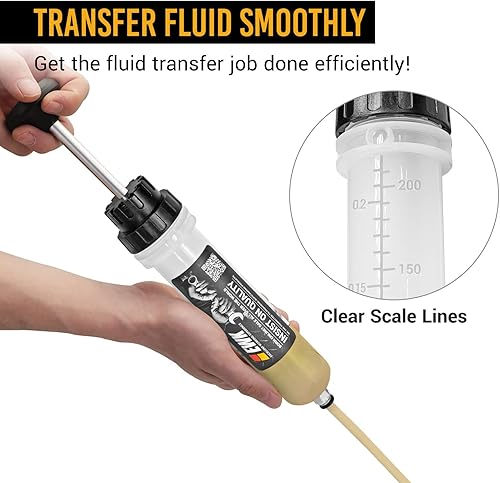 Miniatura 3 de EWK Extractor de fluido manual 6.8 fl oz, bomba de cambio de jeringa de aceite al vacío para la evacuación automotriz de los fluidos
