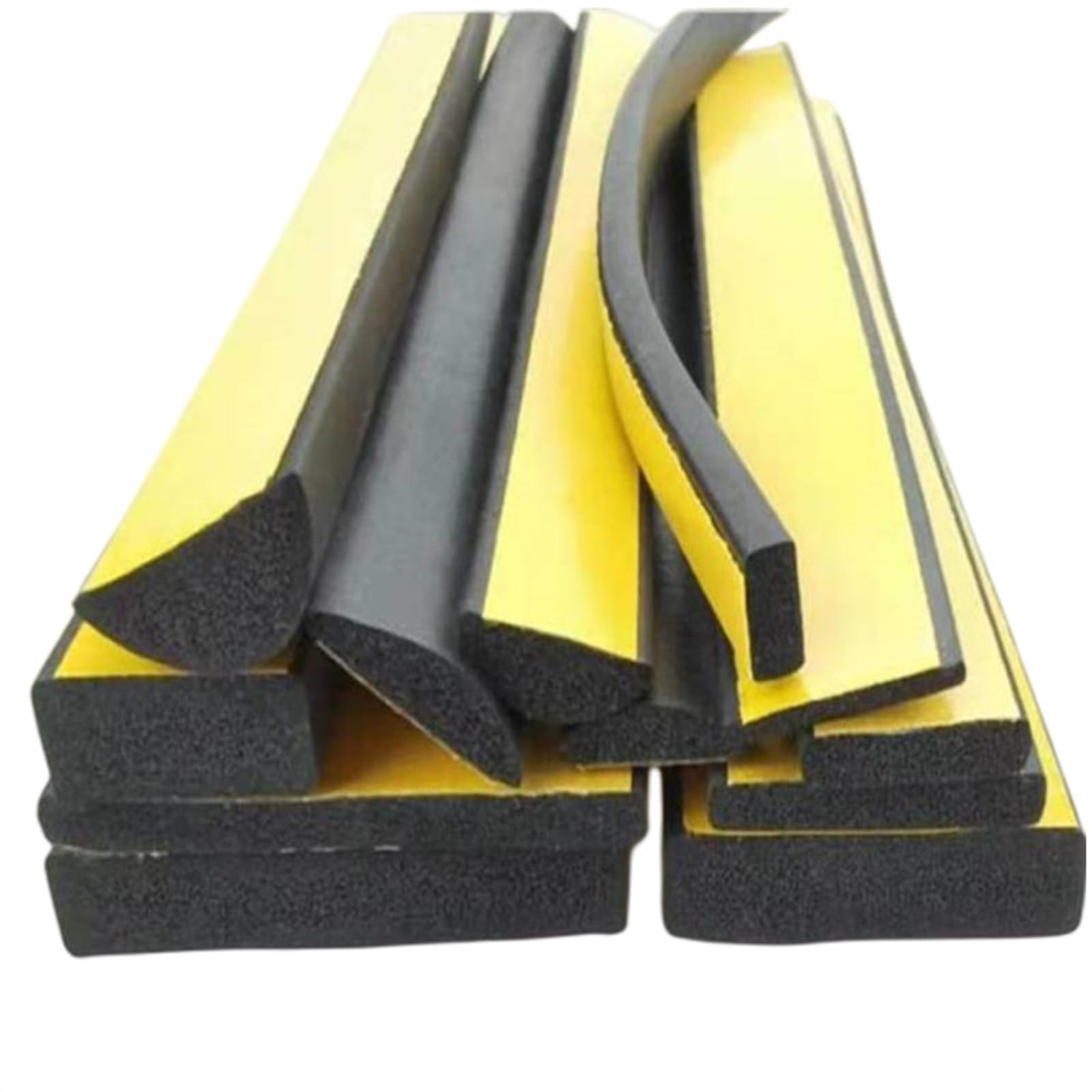 Cinta de espuma autoadhesiva de caucho de 10 m - Cinta de esponja negra resistente(5mm x 25mm x 10m)
