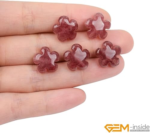 Miniatura 5 de GEM-Inside - 26 cuentas semipreciosas de 0.591 in para hacer joyas, pulseras, collares, aretes, chakras