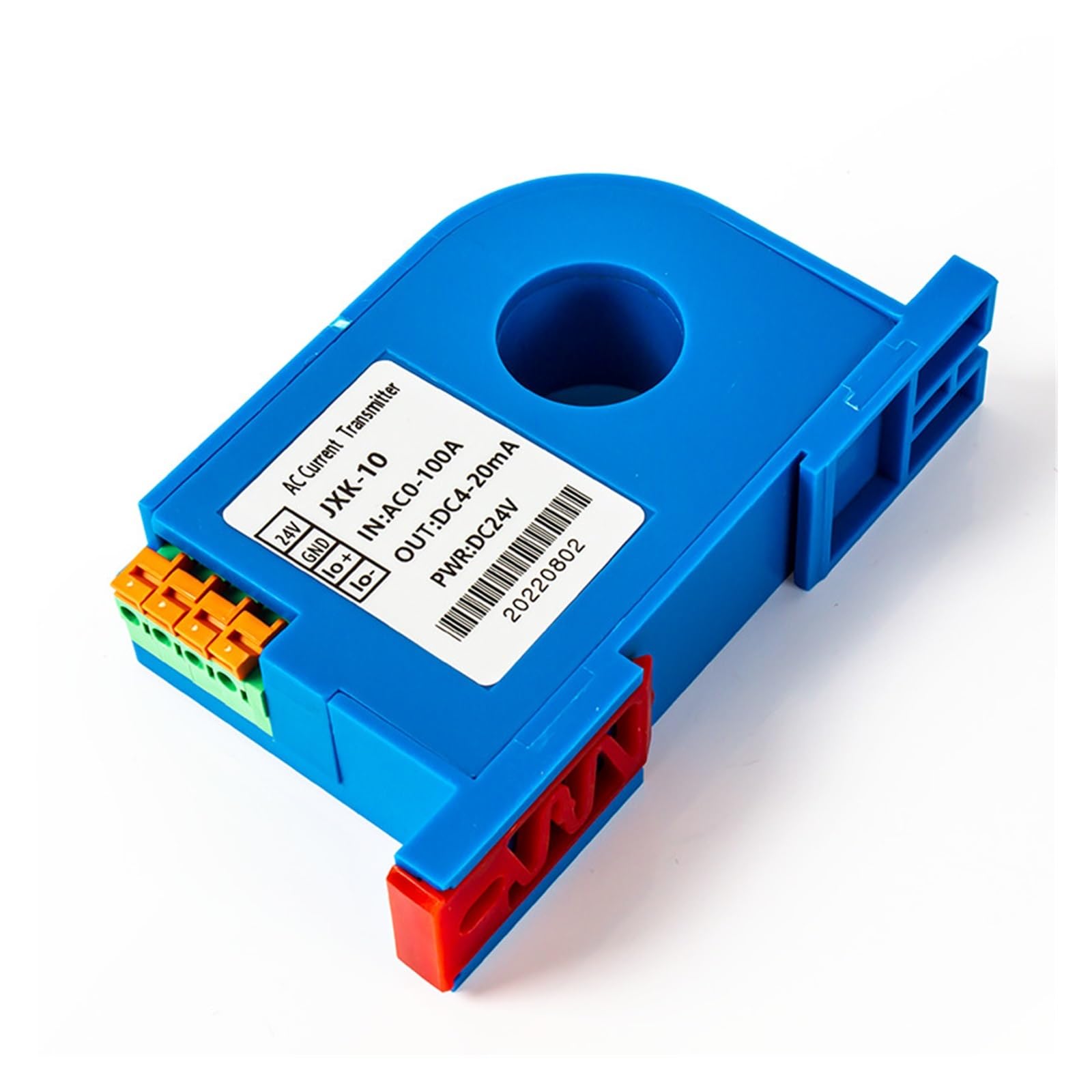 QRUYHBAJU Pressure transducer Current Sensor Transmitter Input 5A 10A 20A 50A 100A DC24V Power Output 0-10V 4-20mA Current Transducer Converter 22mm Hole Size(DC0-10A,4-20MA-DC24V)