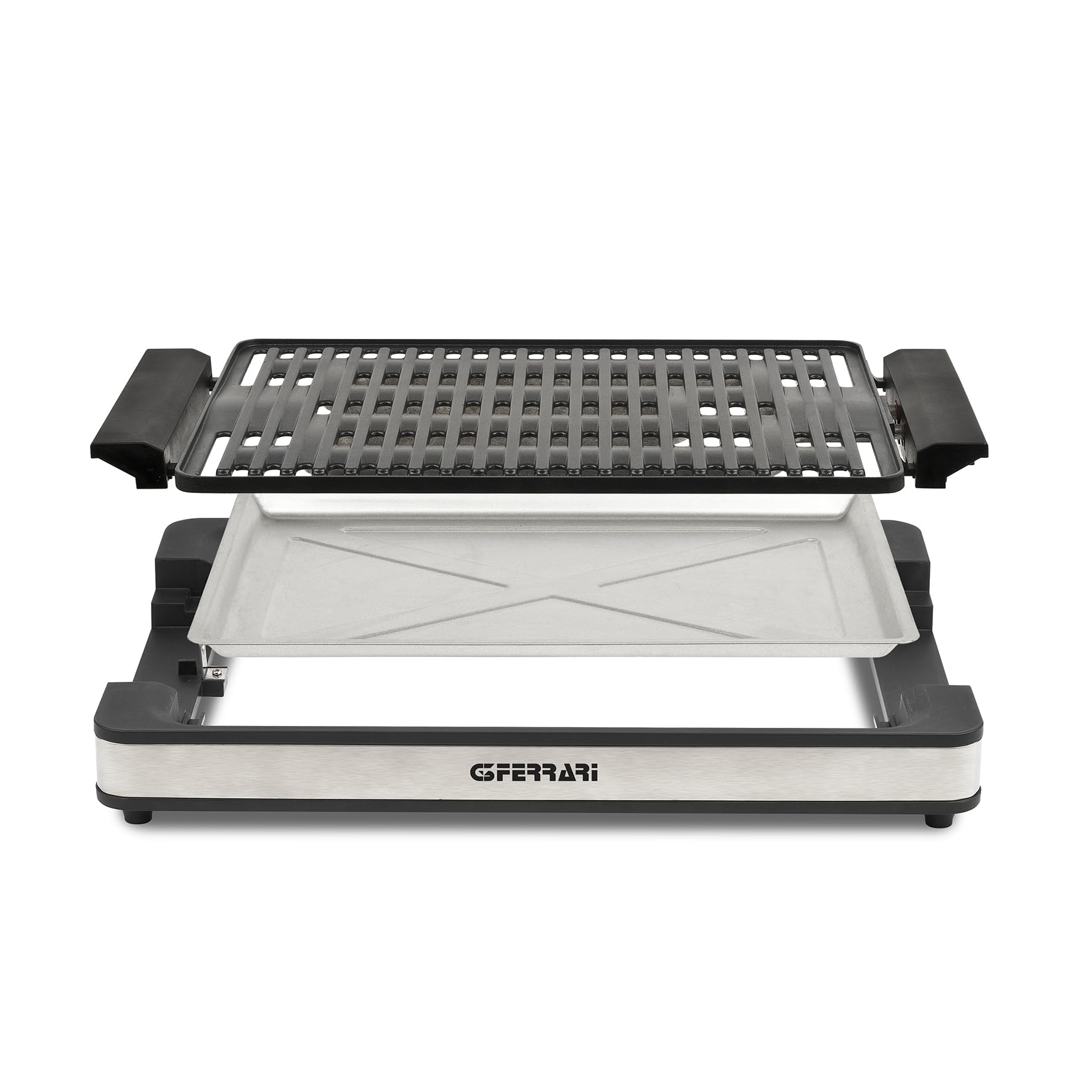 G3 Ferrari G10206 grill Tito, 1800 W, regulacja temperatury, płyta 36,5 x 25,5 cm, urządzenie zabezpieczające, tacka na tłuszcz, możliwość całkowitego demontażu dla łatwego czyszczenia