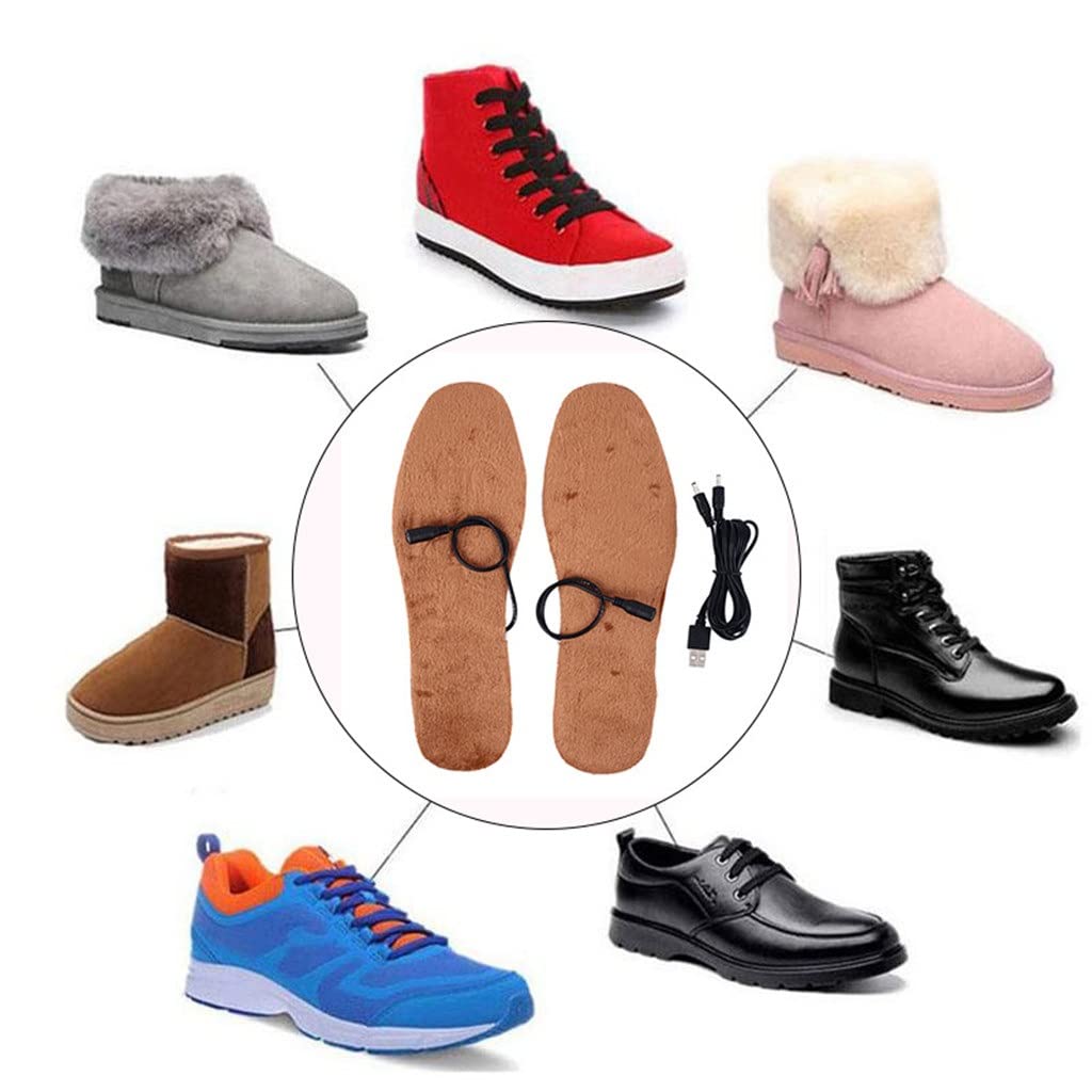 Plantillas de calefacción eléctrica Invierno Mantenga los Zapatos de pie cálidos calentados for Zapatos Botas Calentador Caliente Foot Pads(Women Size 36-41)