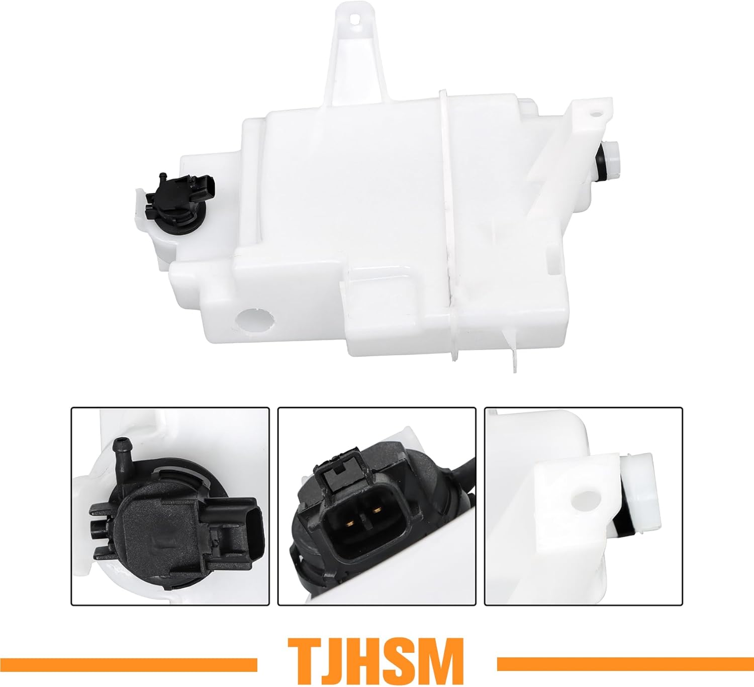 Plastic Glass Windshield Washer Reservoir Tank with Motor Sensor Hole and Tube Replacement for RAV4 2013-2018