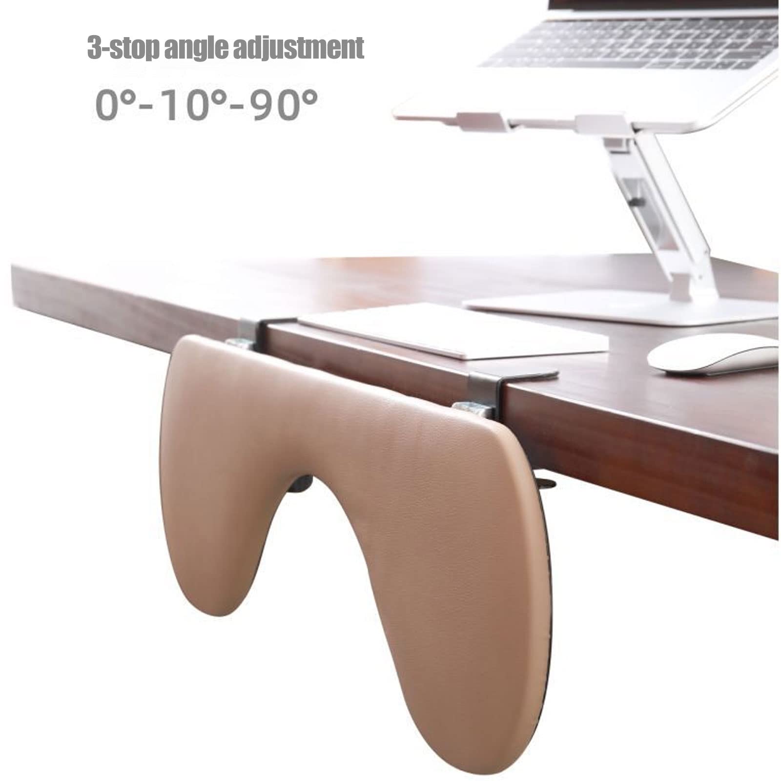 Ergonomie Tastaturablage Schreibtisch Ausziehbar, Kann Kippen Und Fold-Down Tastatur-Handgelenkauflage Tabelle Mounted Armlehne Regal Elbow Ablageständer(Black)