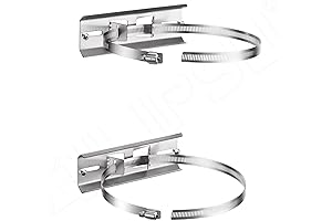 Waterproof Pole Mounting Brackets 7x2in - QILIPSU 304 Stainless Steel Kits for...
