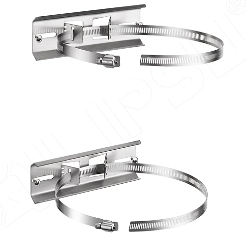 QILIPSU Kits de montaje de poste, soportes de acero inoxidable 304 de 6.9 x 1.9 pulgadas con abrazaderas ajustables de 2 a 8 pulgadas para cajas