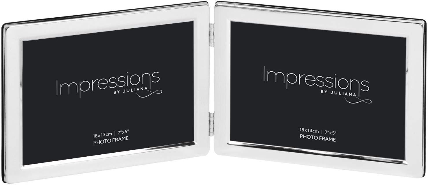 Deluxe 7x5" Double Silver Plated Frame - Landscape