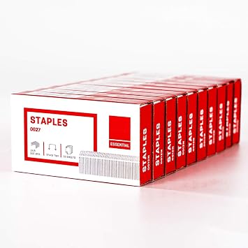 Leven 5,000 Staples, Fits 40 & 60 Sheet Capacity Staplers, 5/16" Leg Length | Jam Free Sharp Chisel Point Design, 10 Boxes of 500 Staples
