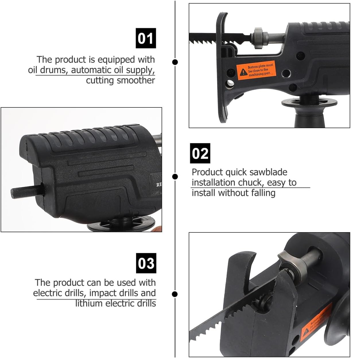 Drill Accessories Power Tool Electric Drill Modified for Chainsaw Woodworking Cutting Tool