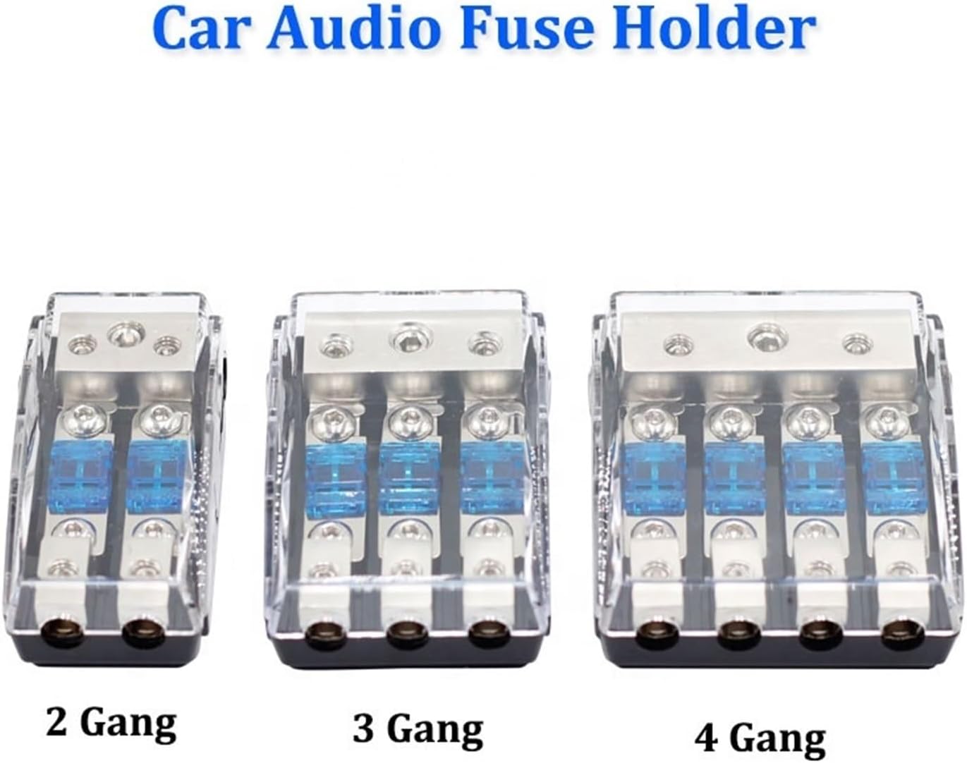 32V 2gang 3gang 4gang Car Audio Modification Safety seat ANL Fuse Holder (Size : 60A, Color : 3way)