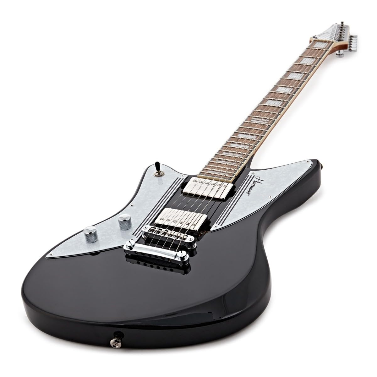 Hartwood Caricatore di chitarra elettrica per mancini, Jet Nero | Humbucker con Push-Pull per Varietà Tonale, Manico Acero Tostato con Finitura Satinata, Mancina, Jet Black