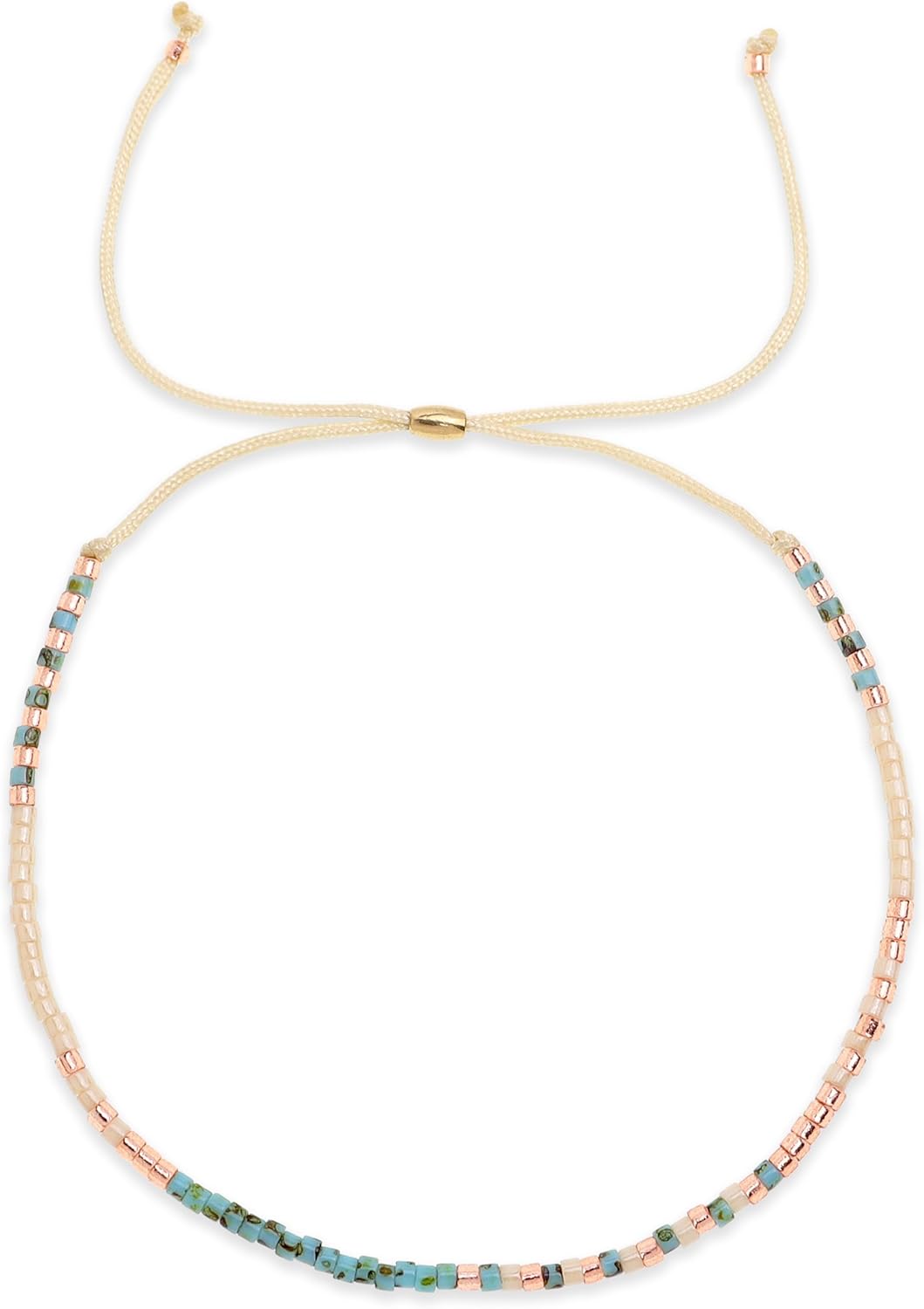 Seed Beaded Bracelets for Women, Boho Handmade Adjustable Colorful Beads Strand Summer Beach Jewelry Gift.