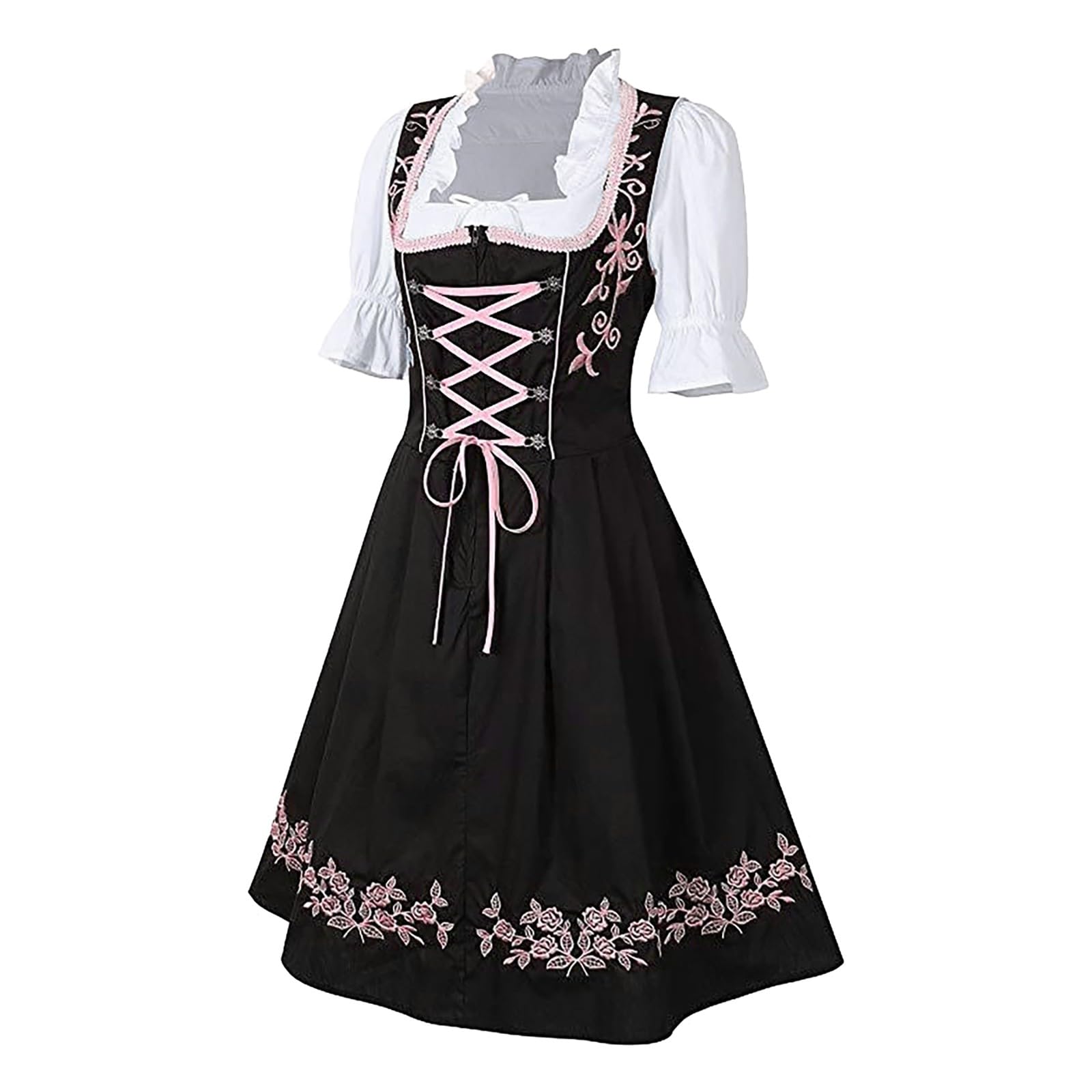 Dirndl & Dirndl-Sets Für Damen Kurzarm Trachtenrock Trachtenmode Tachtenkleid Billig Spitze Germandress Dirndl Lang Oktoberfest Und Feierlichkeiten
