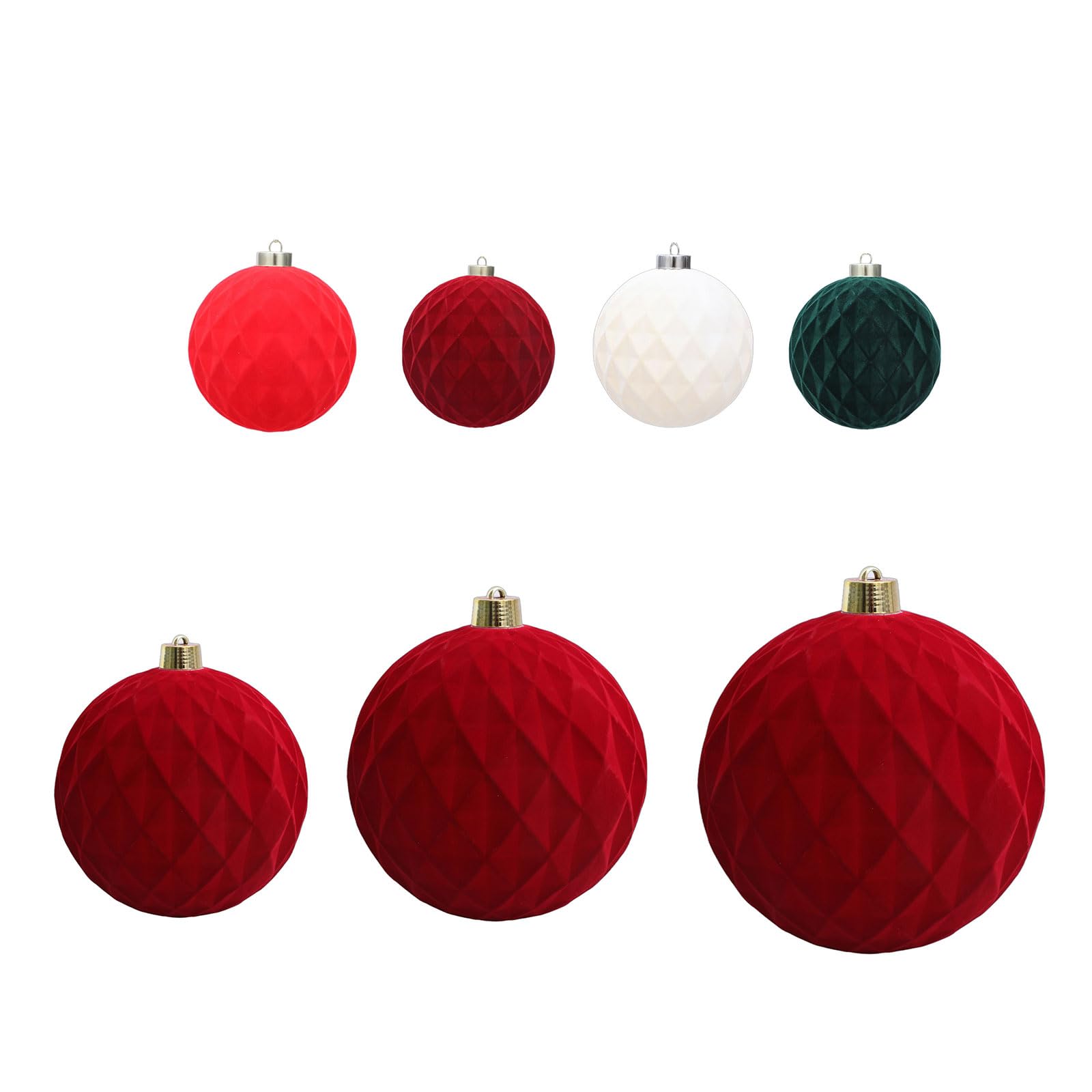 Colgante Decorativo de Bola de Felpa con patrón de rombo para Decoraciones de Techo para Fiestas navideñas en Varios tamaños Decoración centelleante para árbol de Navidad