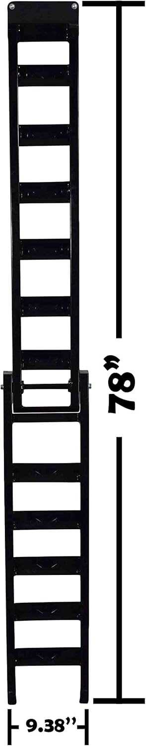 Matrix Concepts A7 Folding Ramp Aircraft Aluminum Construction with 500 lbs Weight Capacity for Dirt Bikes, ATV & UTV Includes Sticker Pack (Black/White)
