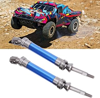 Rear Drive Shaft, 115-137mm Metal Rear CVD Drive Shaft Set with 4 Screws, RC Car Drive Shaft Transmission Shaft CVD for Traxxas Slash 1/10 RC Car NSV775(Dark Blue)