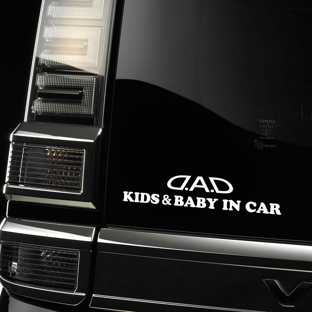 Amazon.co.jp: ギャルソン DAD KIDS&BABY IN CARSticker【ホワイト