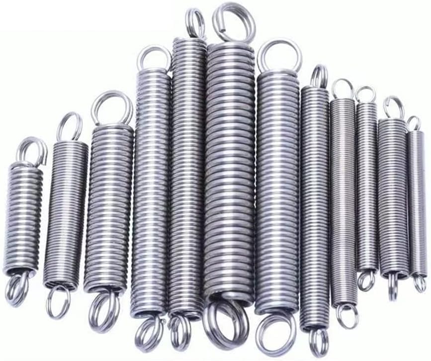 Dual Hook Tension Spring,Extension Spring, 5pcs 304 Stainless Steel Dual Hook Small Tension Spring,Stretching Sprin(50mm)