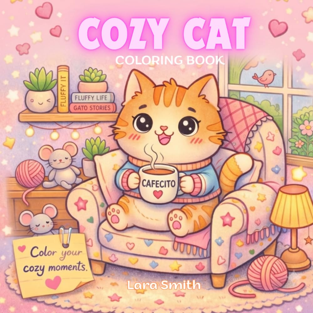 COZY CATS: COLORING BOOK