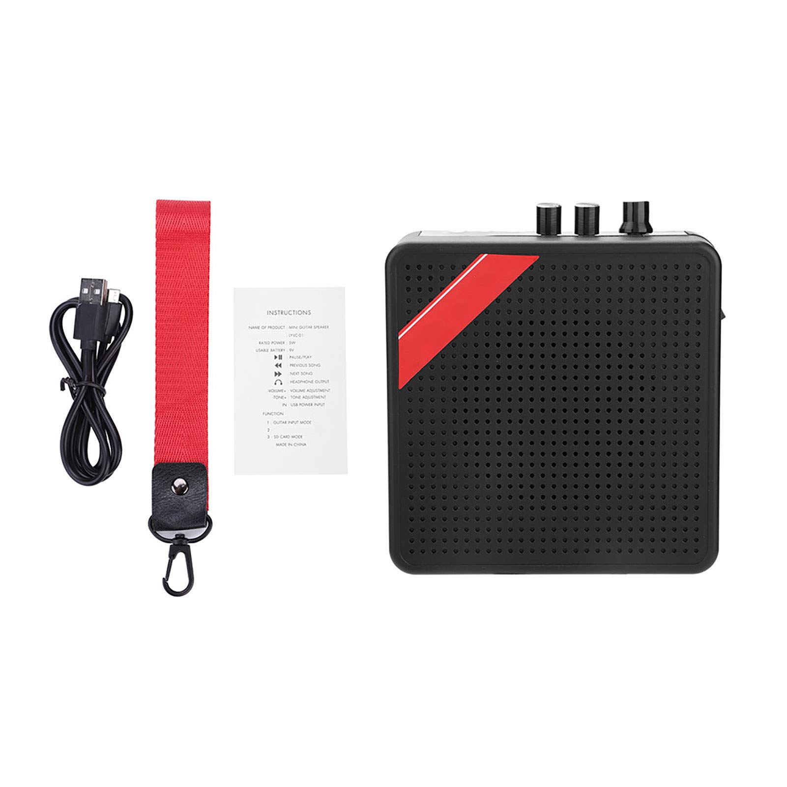 Amplificatore Per Chitarra Portatile Lekato 5W Con Bluetooth E Effetti – Batteria Al Litio Inclusa