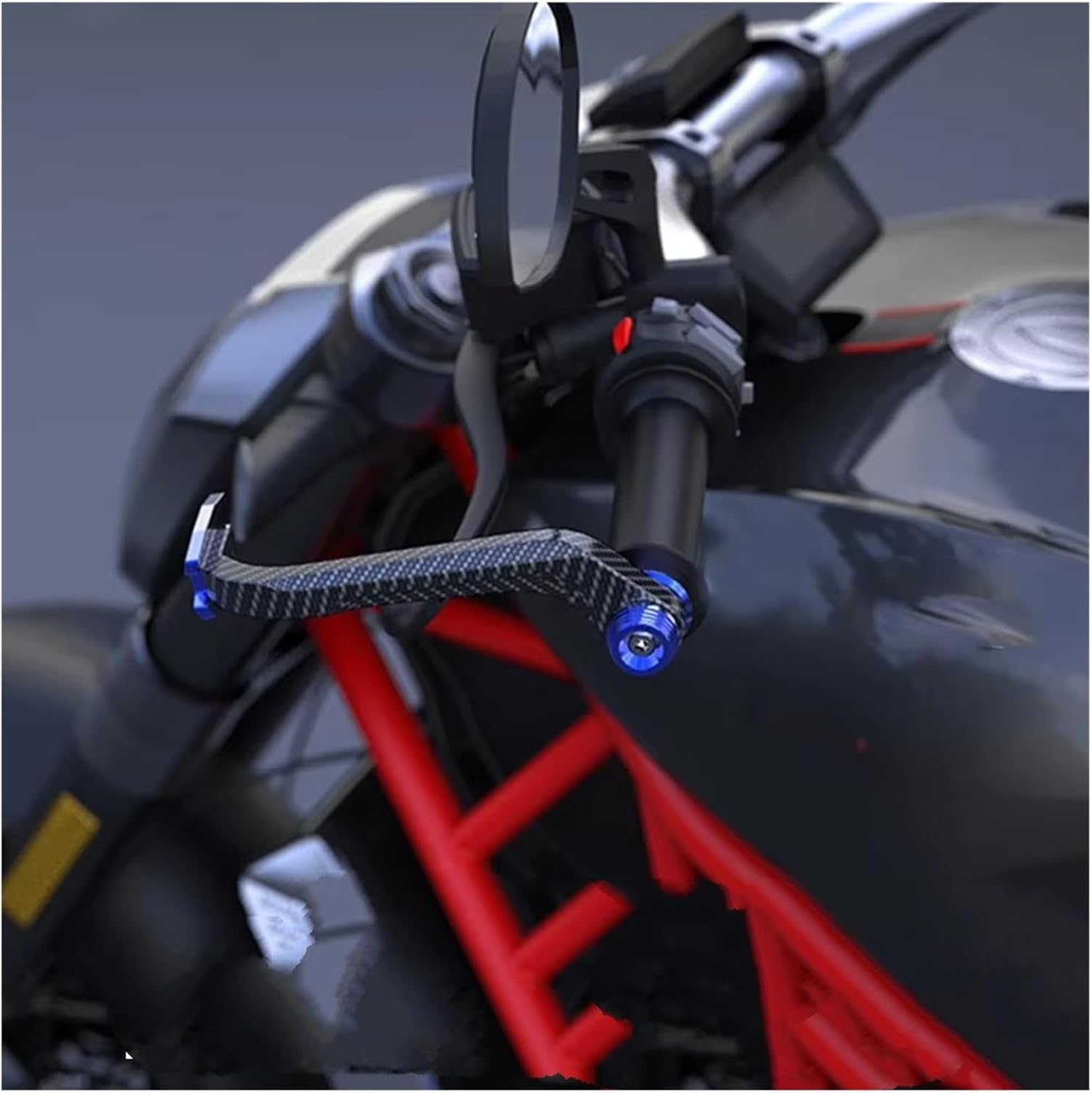 Motorbike Hand Guards Pair Aluminum Motorbike Handguard Motorcycle Falling Protection Unviersal Motocross Hand Guard Motorcycle Handlebar Handguard(Blue)