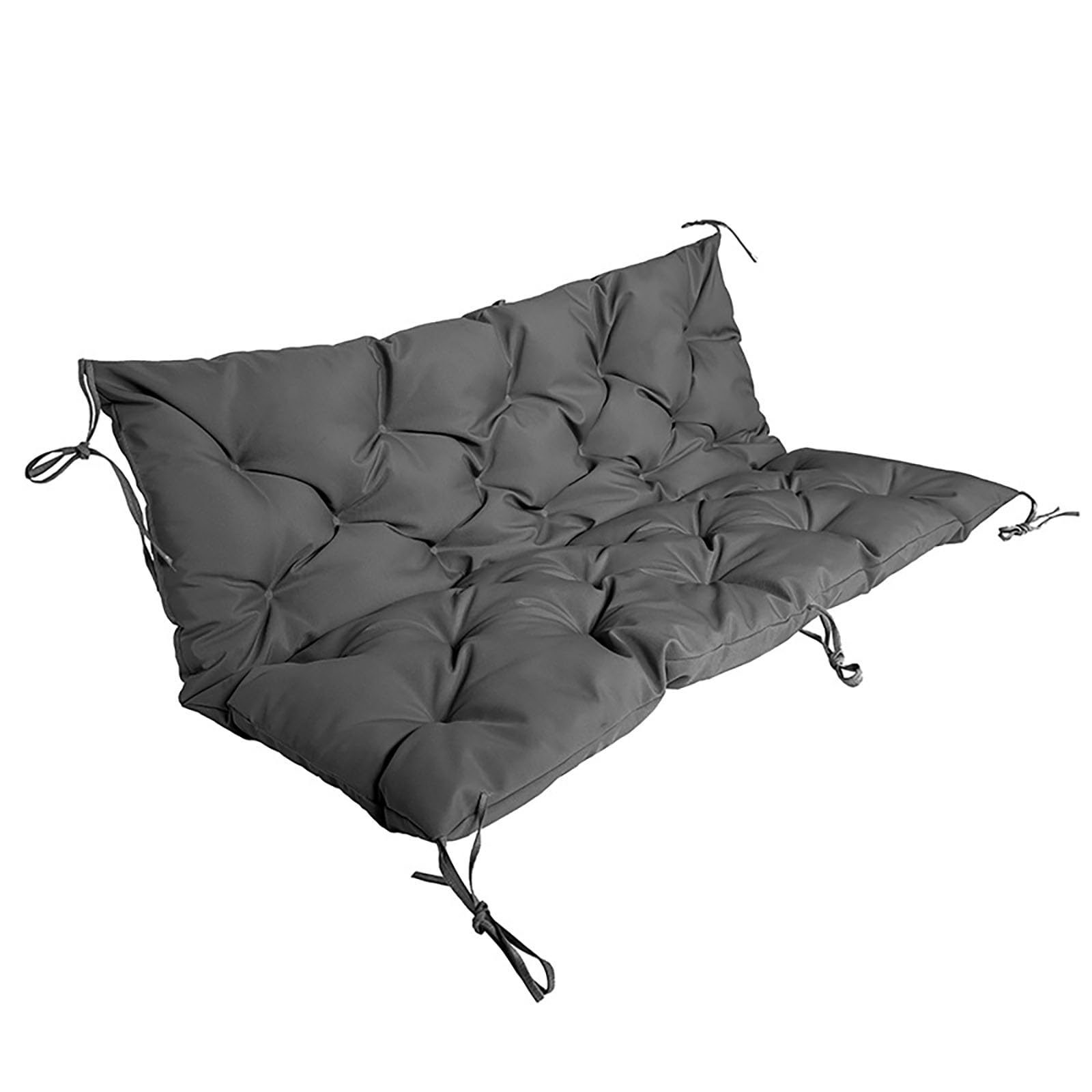 Coussin de table imperméable gris anti-tache pour banc de jardin