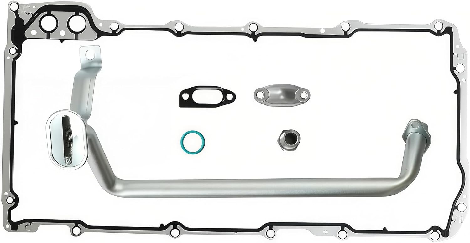 Engine Timing Chain Kit w/Oil Pump & Oil Pan Kit Fit For GM Chevy Avalanche Express Impala Monte Carlo Silverado Suburban Tahoe Gmc Envoy Savana 1500/2500/3500 Cadillac CTS Escalade 5.3L 1999-2007
