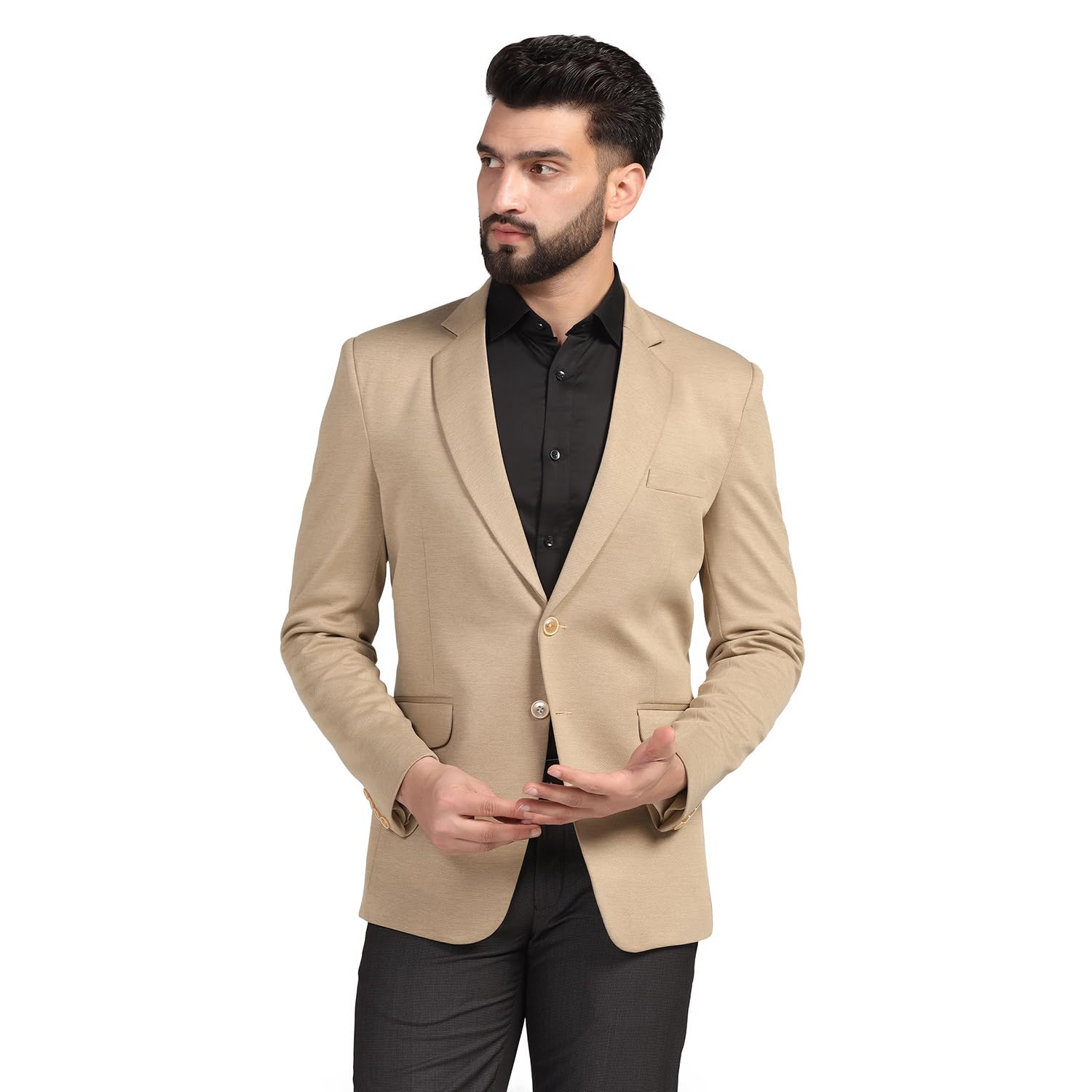 tahvo Men Blazer Lycra Fabric Slim Fit Single Breasted Blazer-picture-29