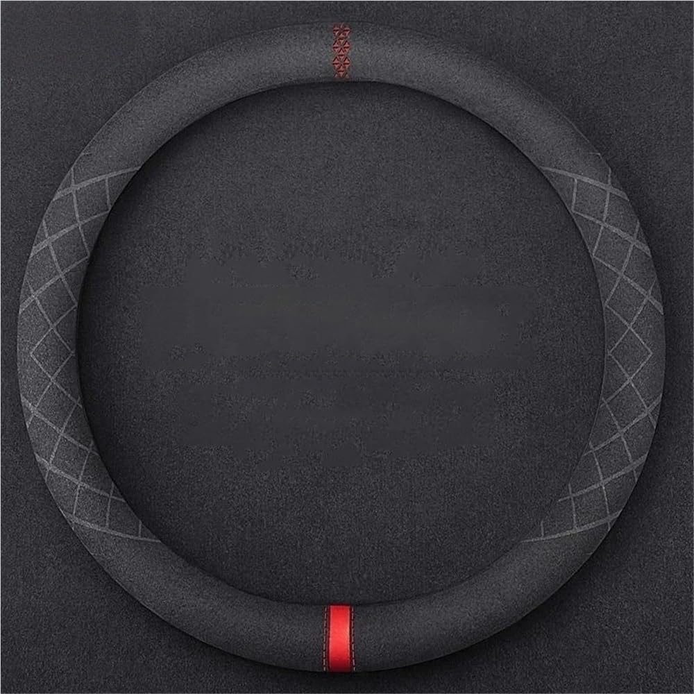 Funda de Mango Piel sintética Transpirable, Circular, Antideslizante y con D, Fina Adecuada para Todas Estaciones Fundas para Volante de Auto(NO4)