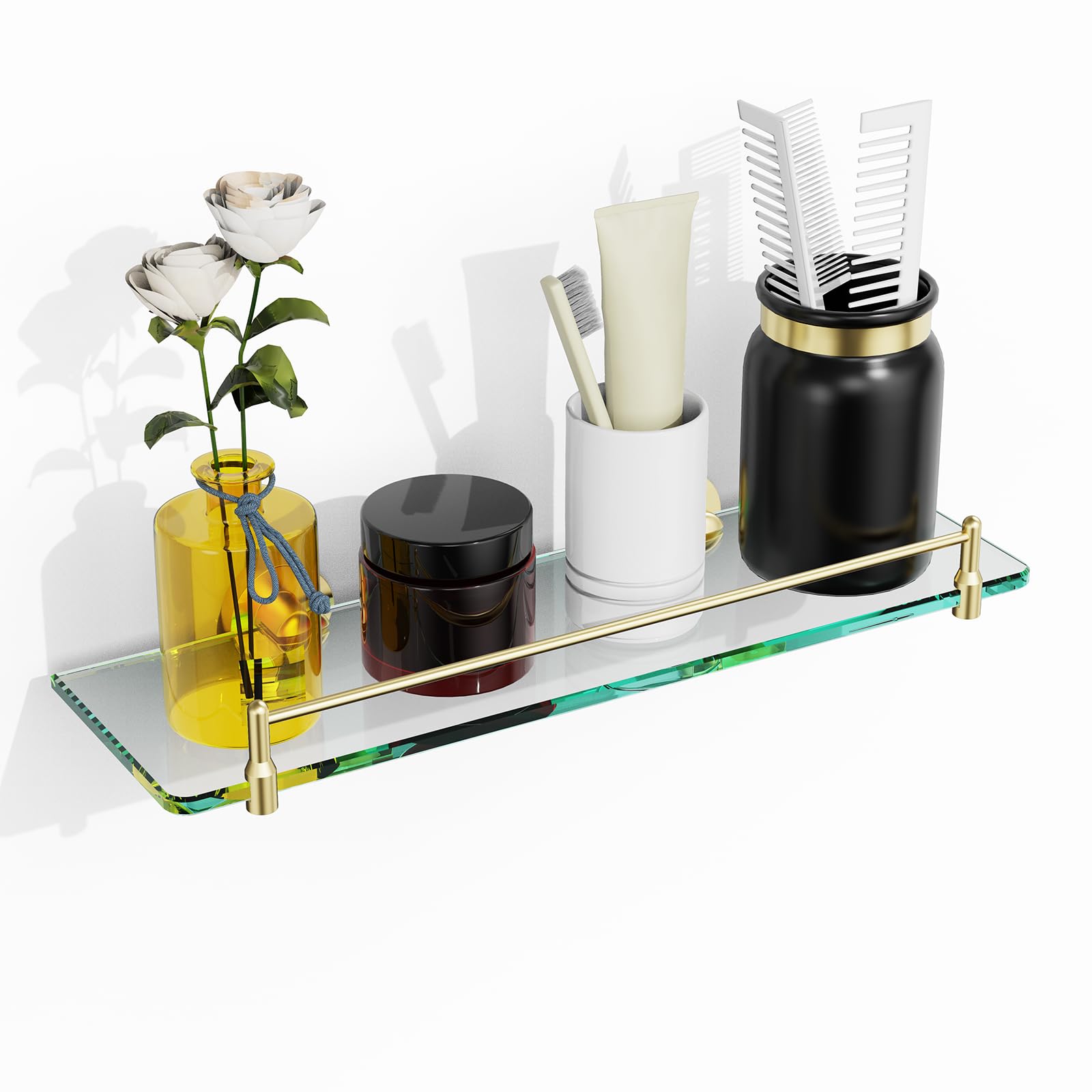 KOCOK Glass Floating Shelf