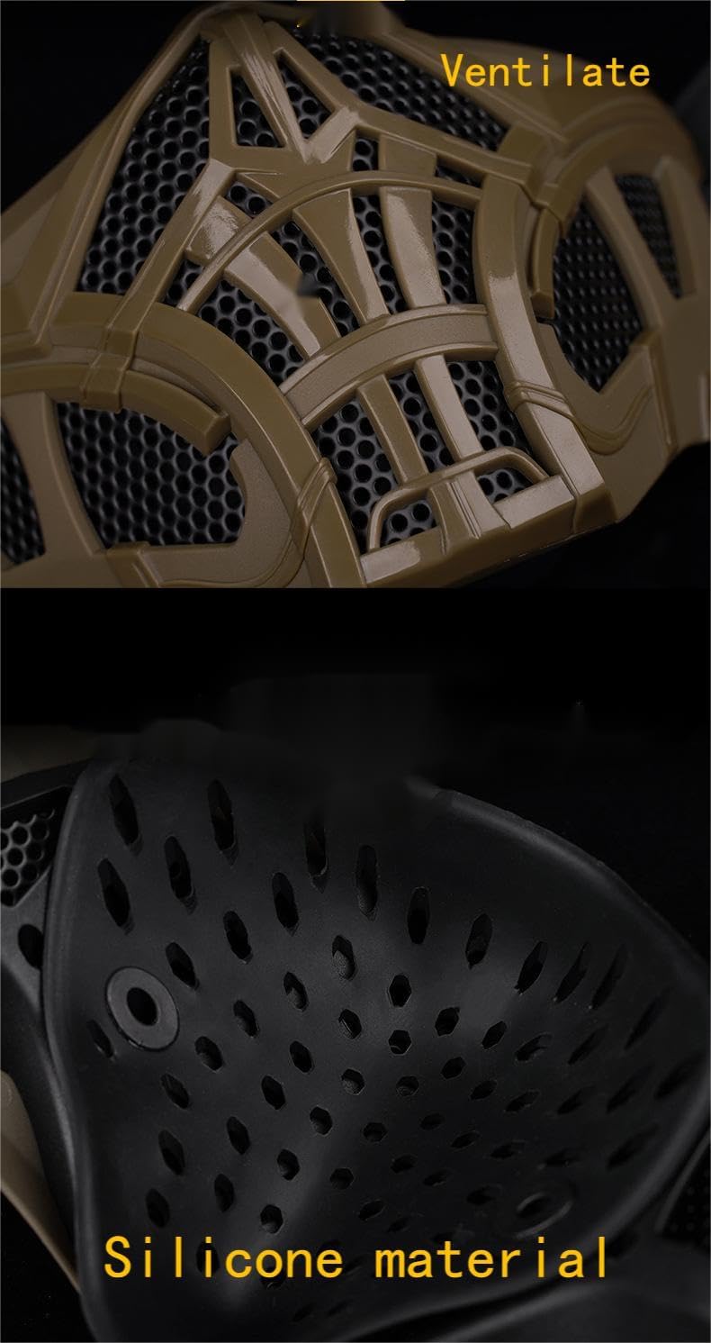 Tactical Protection Scorpion Half Face Mask ， Airsoft Mask OutdoorTactical Gear for Cs Game Cosplay Hunting Halloween