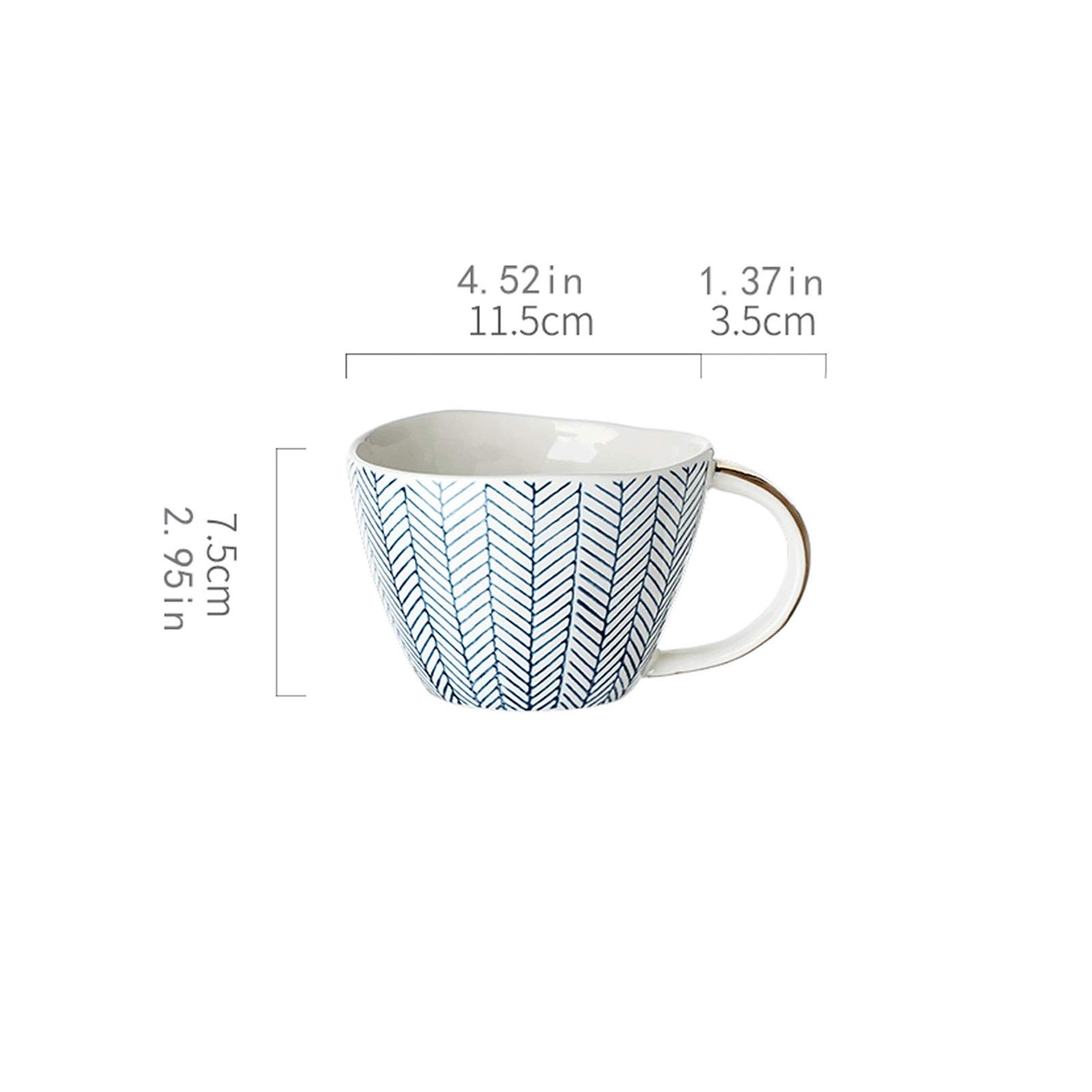 Kaffeetasse, Retro-Keramik-Teetasse, Phnom Penh, unregelmäßiges Frühstück, Haferflocken, Becherboden, glatter Hochtemperatur-Trinkbecher (D)