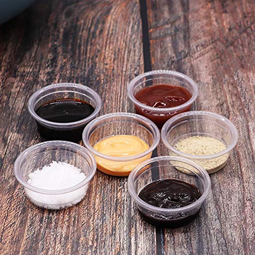 image for SLSON Small Gecko Food and Water Cups 100 ct Plastic Feeder Cups for R