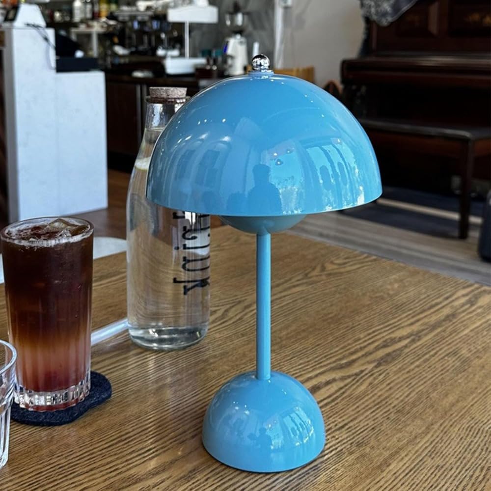 i☆【新品未開封】 ランプシェード テーブル 水色 青 ランプカバー 花柄 燭台 Amazon.co.jp : AQBQCQ テーブルランプ キノコのつぼみ テーブルランプ