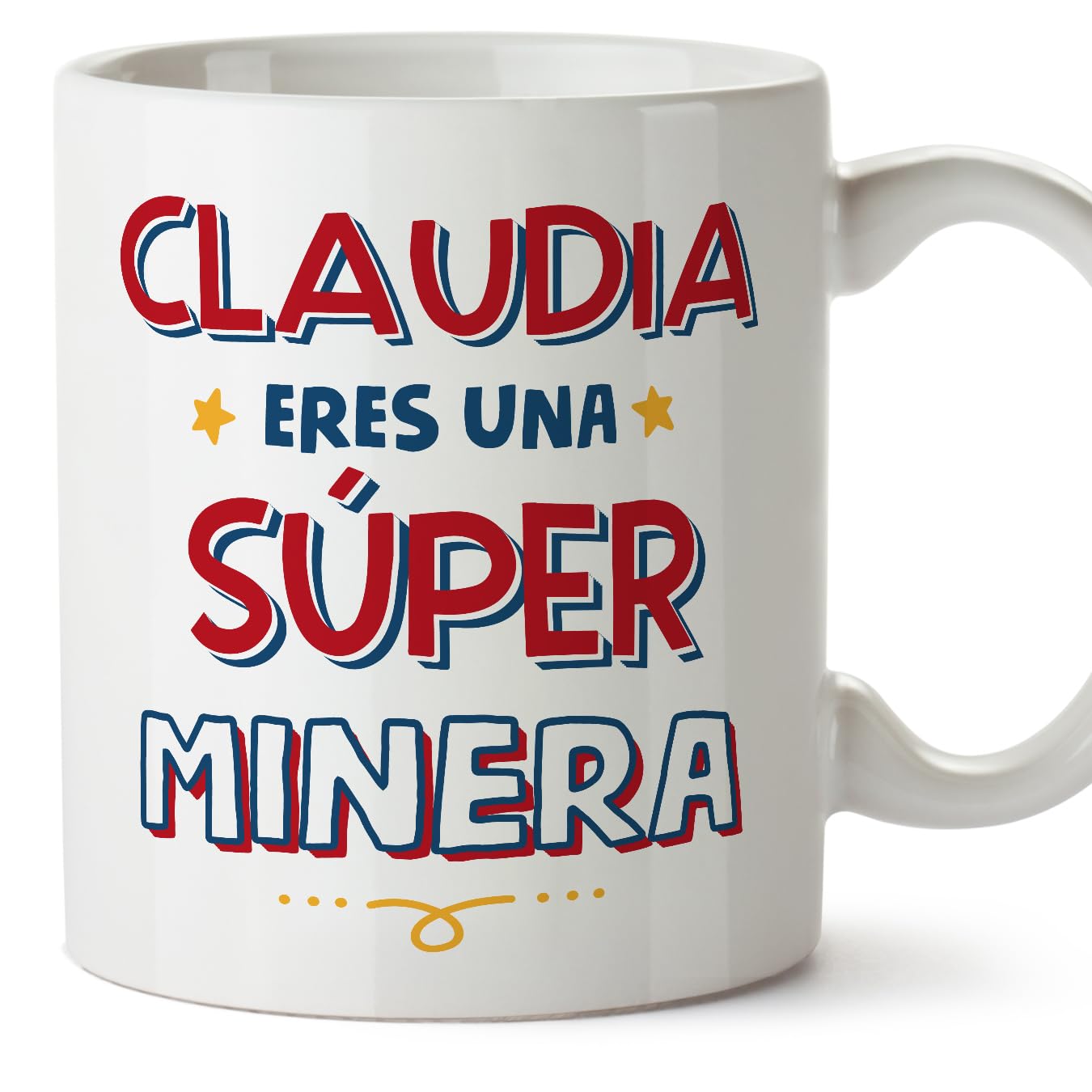 MUGFFINS Personalised Mug for Miner Woman - in Spanish - Eres Súper - Funny Custom Gift for Colleagues - Ceramic 11oz Mug — image 1