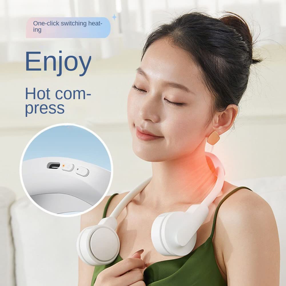 Ventilatore da collo a mano mini ventilatore personale USB da appendere al collo, ventola di raffreddamento personale portatile portatile, collo indossabile blu