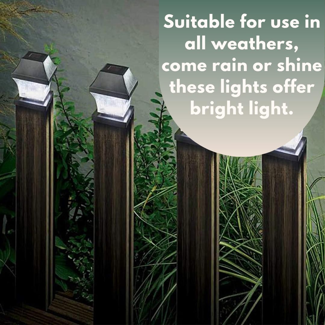 Railing Cap Lights For Patio Solar Mission Style Post Cap & Deck