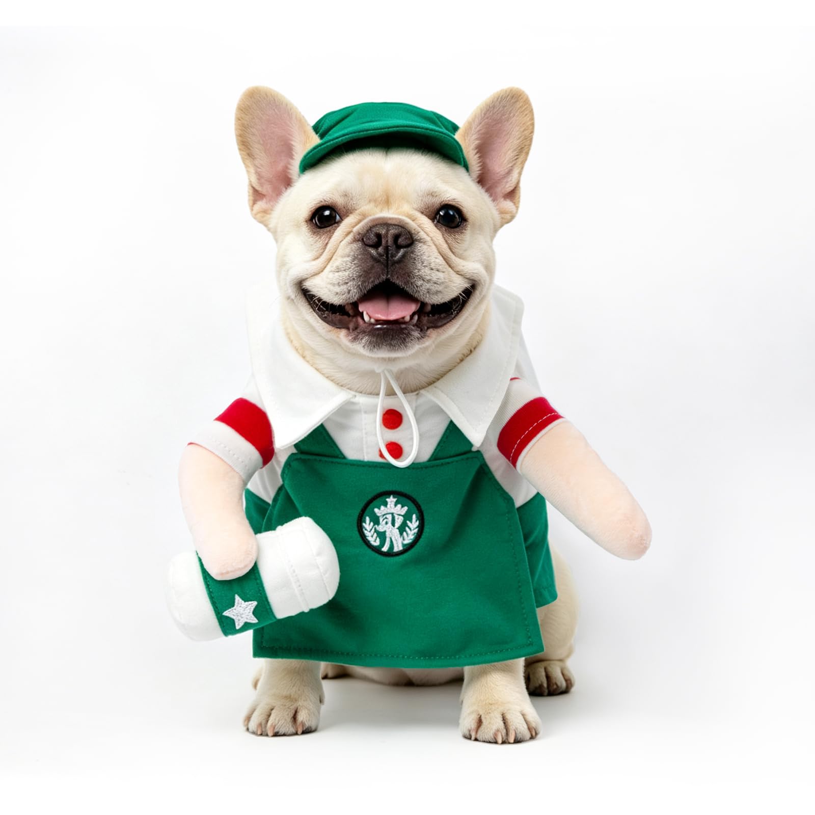 DELIFUR Costume per cani di piccola taglia, per Halloween, da caffetteria, taglia S