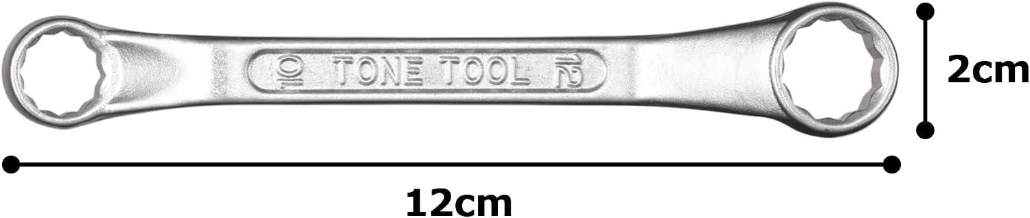 Tone HPM46-1012 Short Glasses Wrench (45°), Double Side Width 0.4 x 0.5 inches (10 x 12 mm)