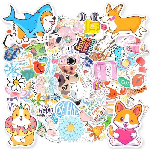 AUAUY 100pz Stickers Aesthetic, Adesivi da lettura, Graziosi Adesivi Estetici, Adesivi in Vinile Impermeabili per Amanti Della Lettura, Bottiglie D'acqua, Libri, Laptop, Scrapbooking, Skateboard