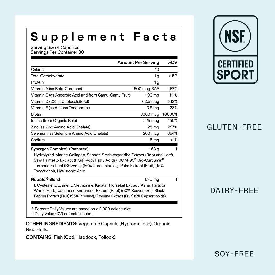 Nutrafol Women's Hair Growth Supplements, for Women Ages 18-44, Clinically Proven Hair Supplement for Visibly Thicker and Stronger Hair, Dermatologist Recommended - 1 Month Supply, 1 Refill Pouch - Image 6