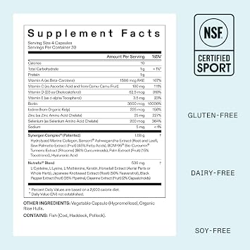 nutrafol women's hair growth food supplement clinically proven for visibly thicker stronger hair (3 month supply [bottles])