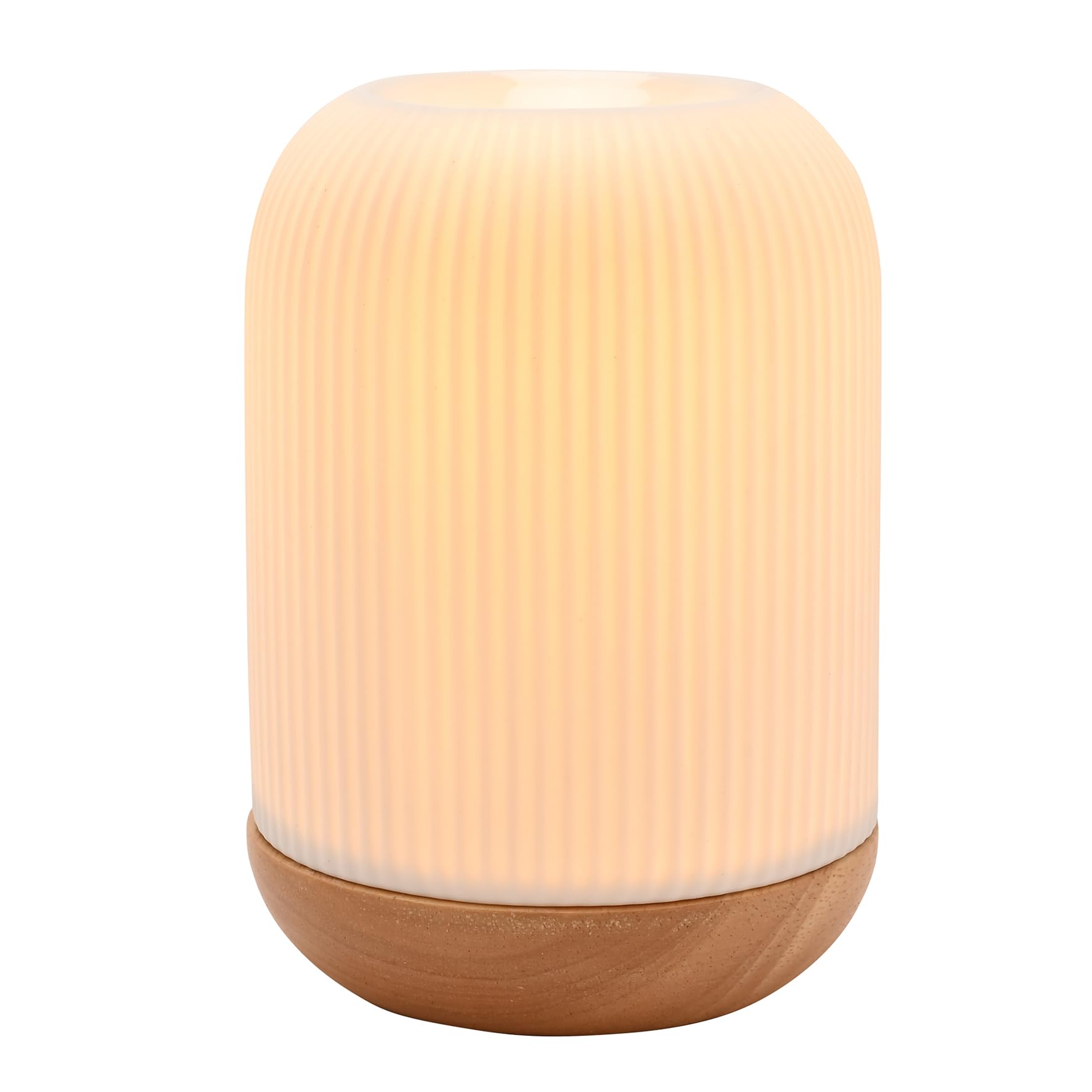 Hestia Striped Aromatherapy Lamp, Upper Warms Oil Melts to Generate Calming Aroma. Relaxing