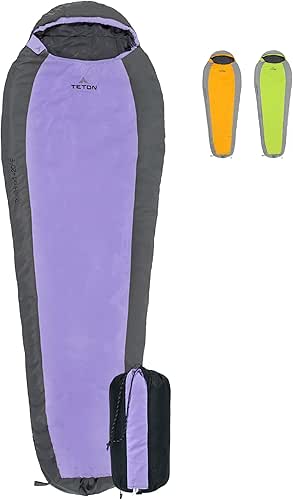 Teton 20F and 5F Degree Sleeping Bag; Lightweight, Warm Weather