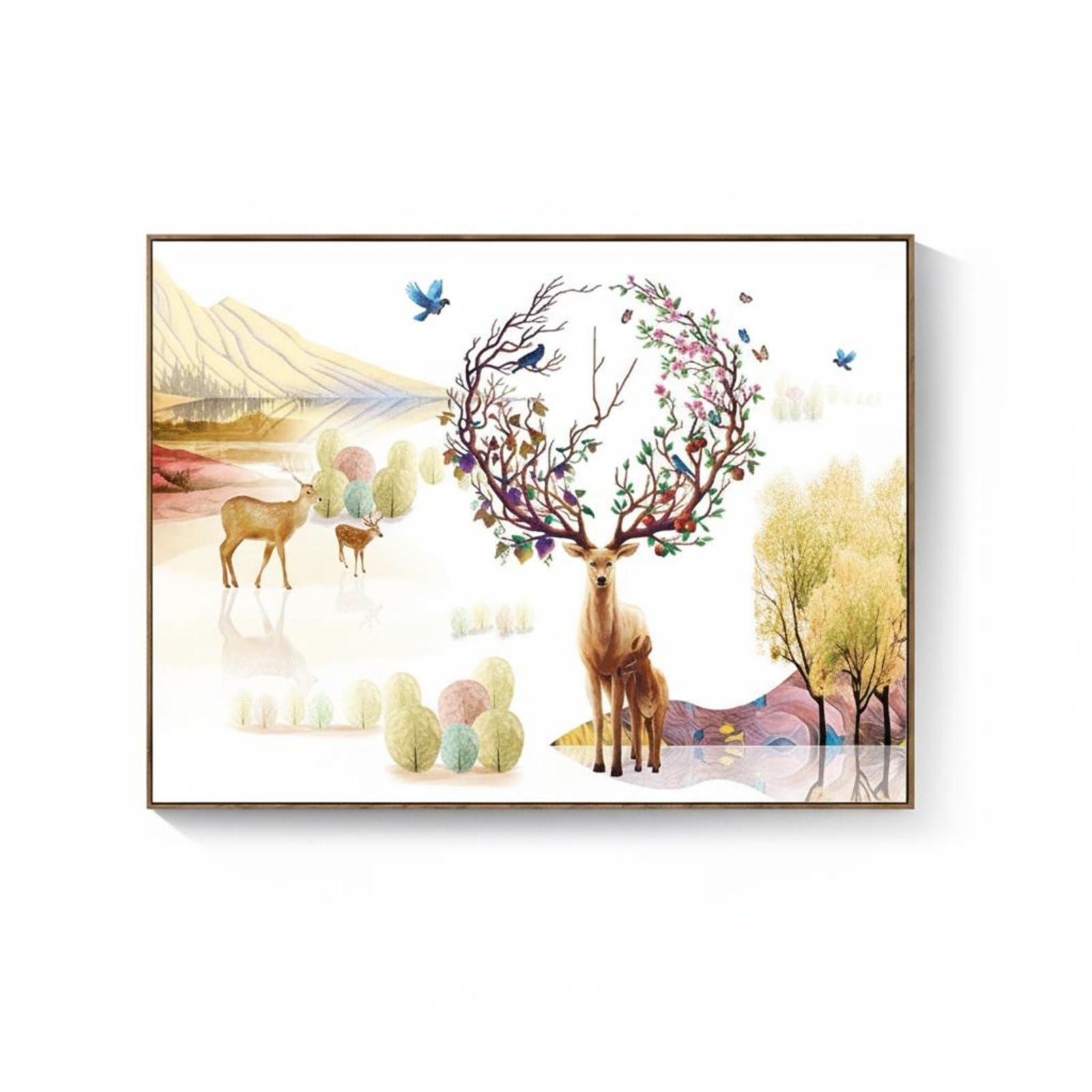 Generic Copertura Elettrico Pannello Tela Decorativa Ribaltabile Cornice Professionale Maschera per Scatola Contatore E di Controllo Apertura per Manutenzione, 60x50 Cm Copre 48x40 Cm, style to 11