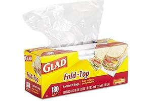 Glad Fold Top Sandwich Baggies, 180-Count