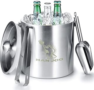 Sponsored Ad - 3 Liter Ice Bucket for Parties Drink Cocktail Bar, Wine Champagne Bucket Beer Bottles Cooler, Stainless Ste...