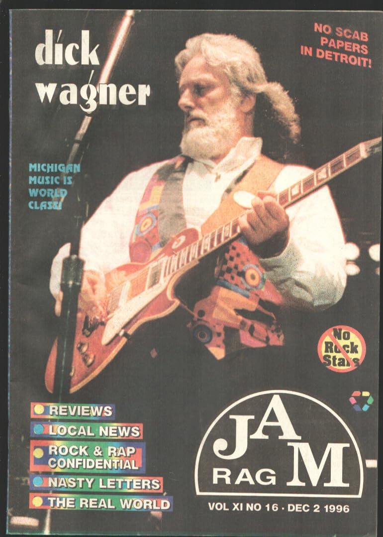 Jam Rag 12/2/1996-Dick Wagner cover & story-Detroit, Michigan local rock mag with photos-vintage ads-VF